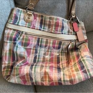 Pastel Plaid Coach Purse